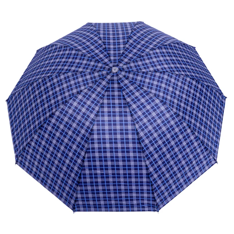 

Manufacturers Wholesale Customizable Satin Plaid Dual Purpose Three Fold Thick Extra-large Two All-Weather Umbrella