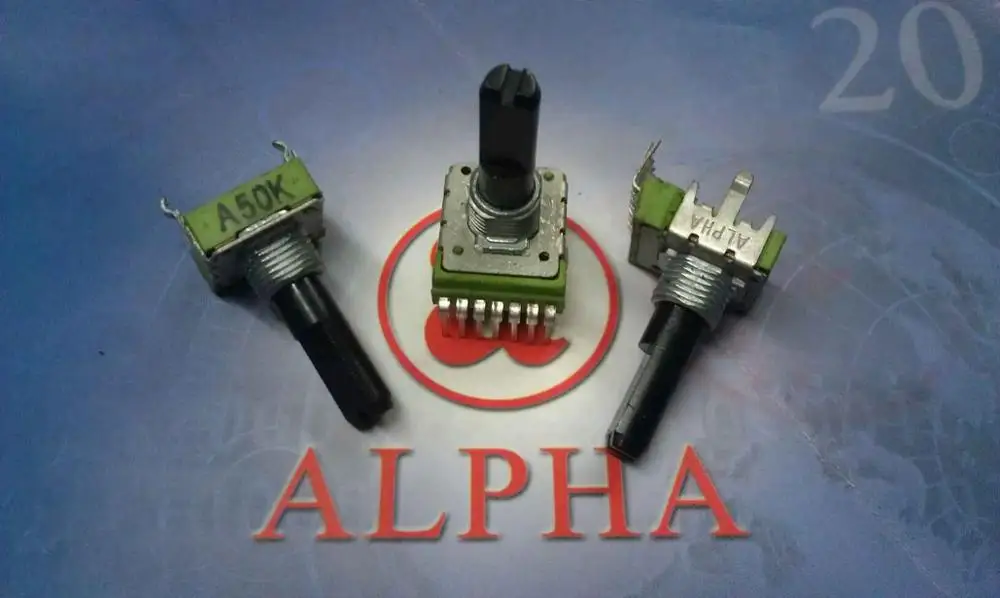 

2PCS/LOT Taiwan ALPHA RK14 type potentiometer A50K 23MM axis