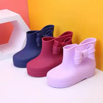 

Baby Girls Rain Boots Baby Kids Rain Boots Beauty Bow Rainboots Fashion Rubber Shoes Toddler Kids Jelly shoes