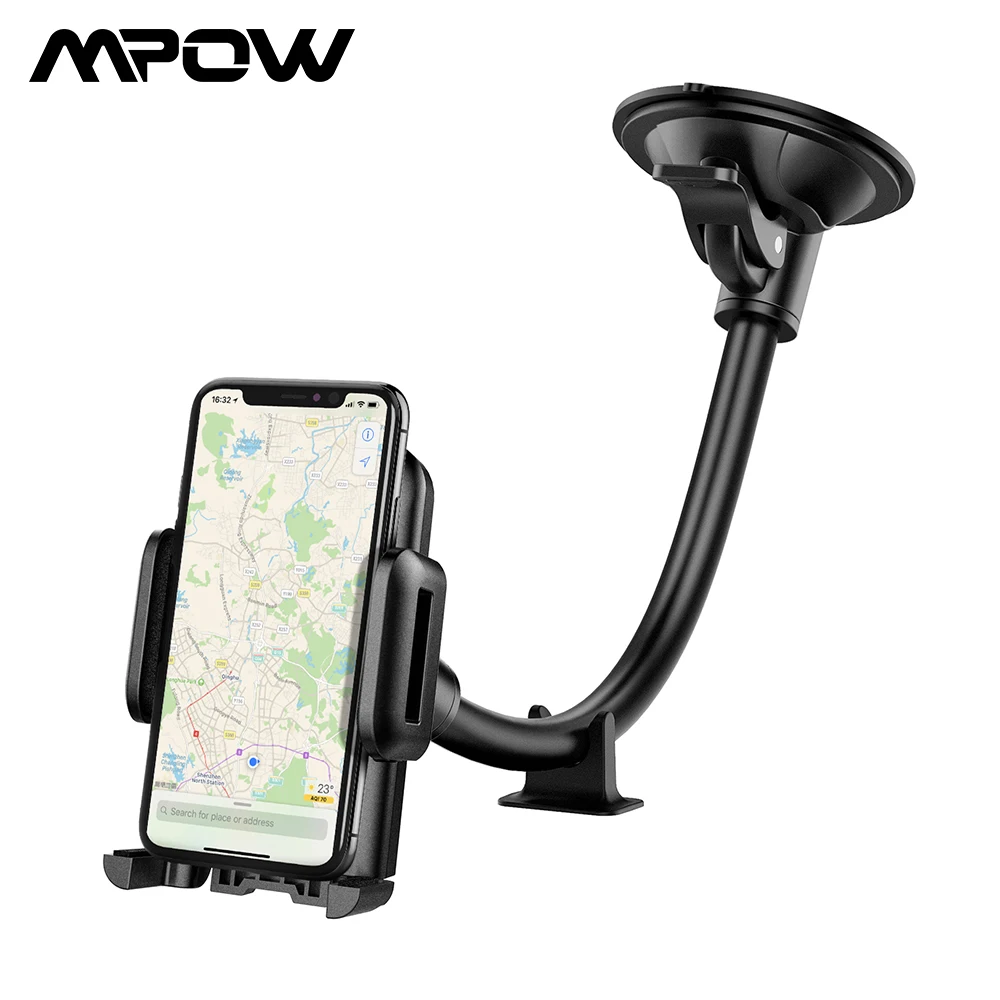 Mpow 033a Universal Cellphone Mount Stand Long Arm Windshield Dashboard