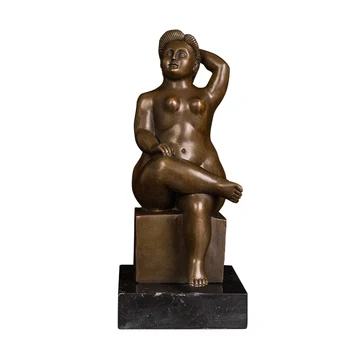 

[MGT] Bronze famous betoro reproduction statue bronze abstract fat figure lady sculpture for home decoration