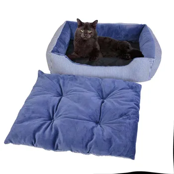 

1Pcs Soft Dog Bed Mat Kennel Puppy Warm Bed Plush Cozy Nest For Small Medium Large Dog House Pad 4 Seasons Pet Supplies
