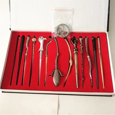 11, 13, 14, 15 шт. Гарри Поттера палочка комплект волшебные палочки кольца ожерелье украшения подарочных Косплэй Игра Знак школы комплект