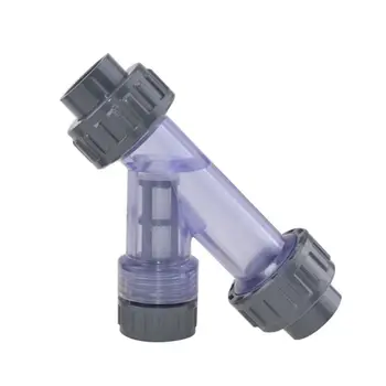 

Transparent PVC Y-shaped filter fish tank PVC pipe garden water pipe connector A0NC