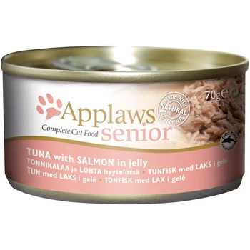 

APPLAWS APPLAWS for older cats with pieces of tuna and salmon in jelly 70g