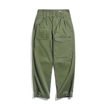 

2020 New Retro Military Style Loose p37 Military Pants Classic Straight Big Pocket Casual Pants Male