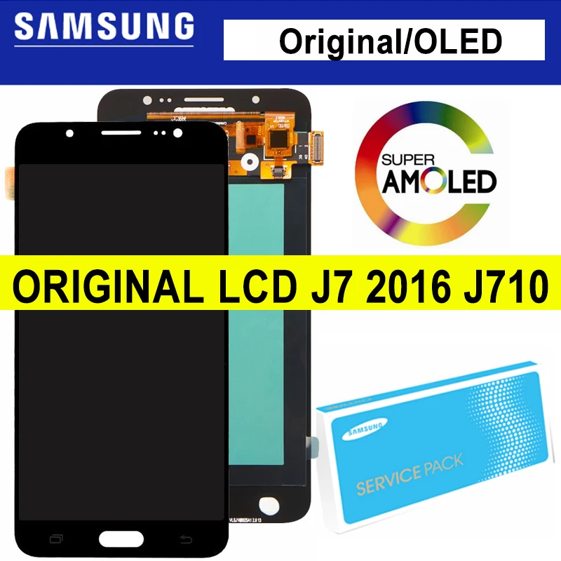 

OLED/Super Amoled lcd For Samsung Galaxy J7 2016 J710 LCD Display Touch Screen Digitizer Assembly SM-J710F J710M J710H J710FN