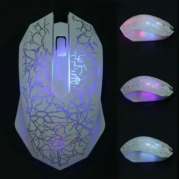 

VODOOL LED Backlight Gaming Mouse 2400DPI 3 Buttons USB Wired Optical Computer Mouse Gamer Mice For Desktop PC Laptop