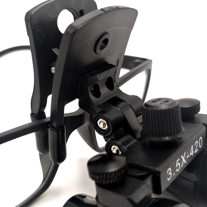 2.5X 3.5X Clip Type Binocular Loupe Pupil Adjustable Dental Loupe Hands Free Magnifying Glass for ENT Examination Dental Surgery
