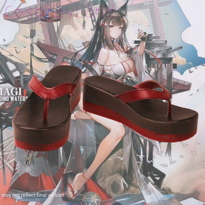 

Game Crosswave Azur Lane IJN Amagi Cosplay Boots Shoes Leather Shoes Comic-Con Cosplay Accessories Halloween Party Shoes