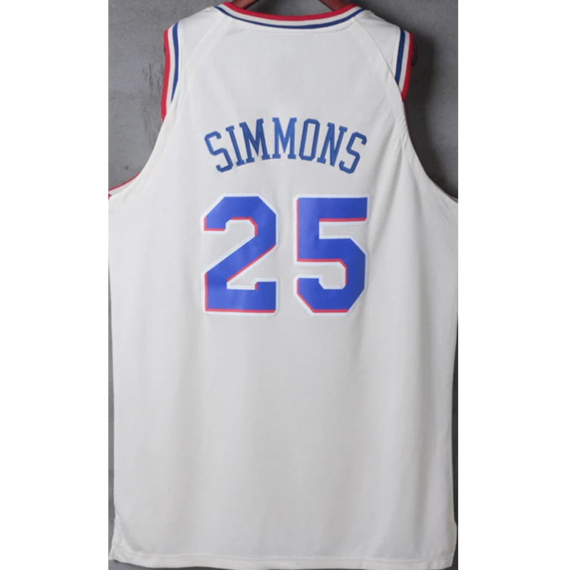 Новые мужские баскетбольные майки Joel Embiid Бен Симмонс Markelle Fultz Trae Young Кристапс Порзингис Джерси дешево - Цвет: 05