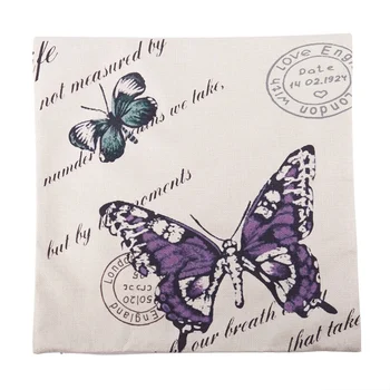 

New Butterfly Cushion Cover Heavy Duty Chenille Blue Purple silver Black Cushion Covers,45cm x 45cm