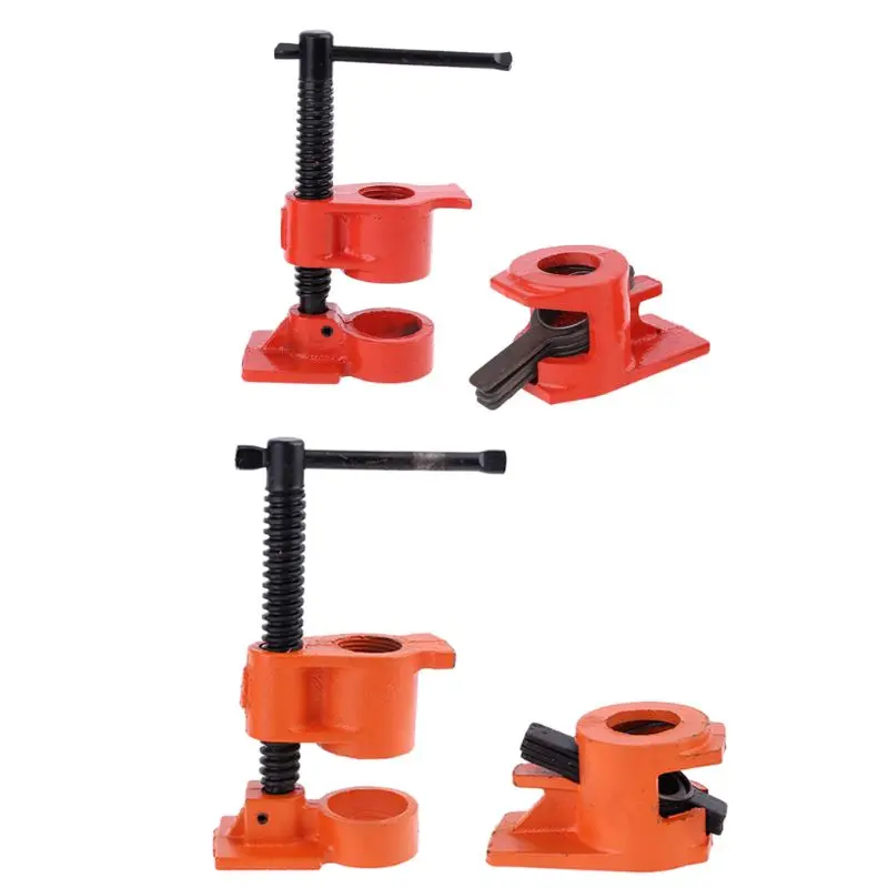 

1/2\" 3/4\" Wood Gluing Pipe Clamp Set Heavy Duty Woodworking Cast Iron Woodworker
