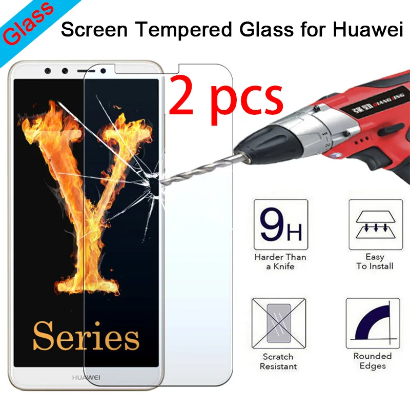 

2 PCS! 9H Hard Toughed Tempered Protective Glass for Huawei P20 Pro P10 Plus P9 Lite Screen Protector on Huawei P8 Lite