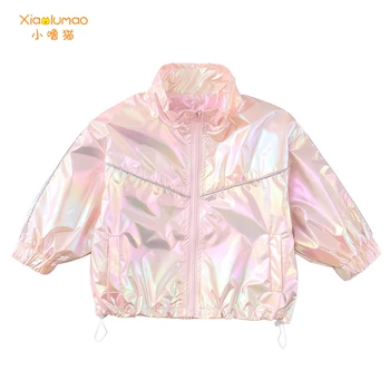 

Children's jacket spring autumn 2020 new Japanese style reflective kids jackets hooded trench coat for boys and girls wholesale