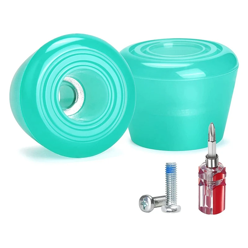 PU Skate Toe Plugs with Bolts and Screwdriver, Double Row Skate Brake