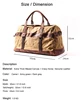 WaterProof Waxed Canvas Leather Men Travel Bag Hand Luggage Bag Carry On Large tote Vintage Men Duffle Weekend Bag big Overnight 2