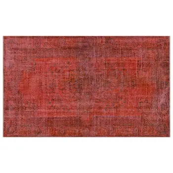 

Handmade Orange Vintage Overdyed Turkish Area Rug 167x270 Cm-5'6''X8'10''