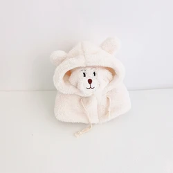 New Winter Children's New Bear Hat Scarf Integrated Warm And Windproof Cute Mask