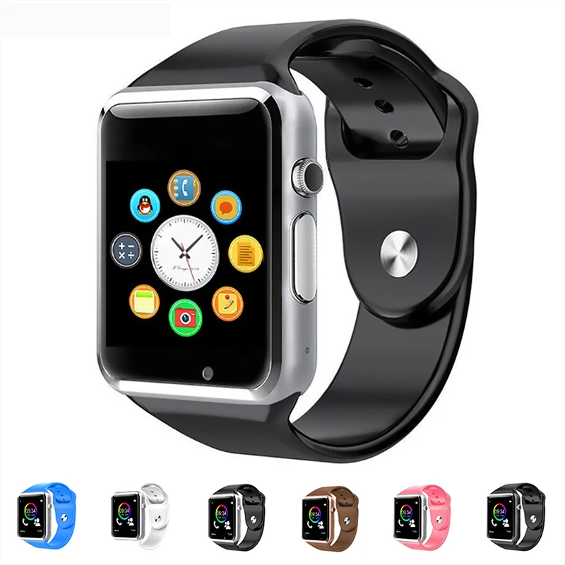 A1 Смарт-часы Bluetooth наручные часы спортивные Шагомер с сим-камерой SmartWatch