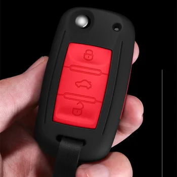 

Carbon Fiber Silica Gel ABS Car Key Case For VW Golf 7 mk7 Bora Jetta POLO Passat B8 Skoda A7 Octavia A5 Fabia SEAT Ibiza Leon