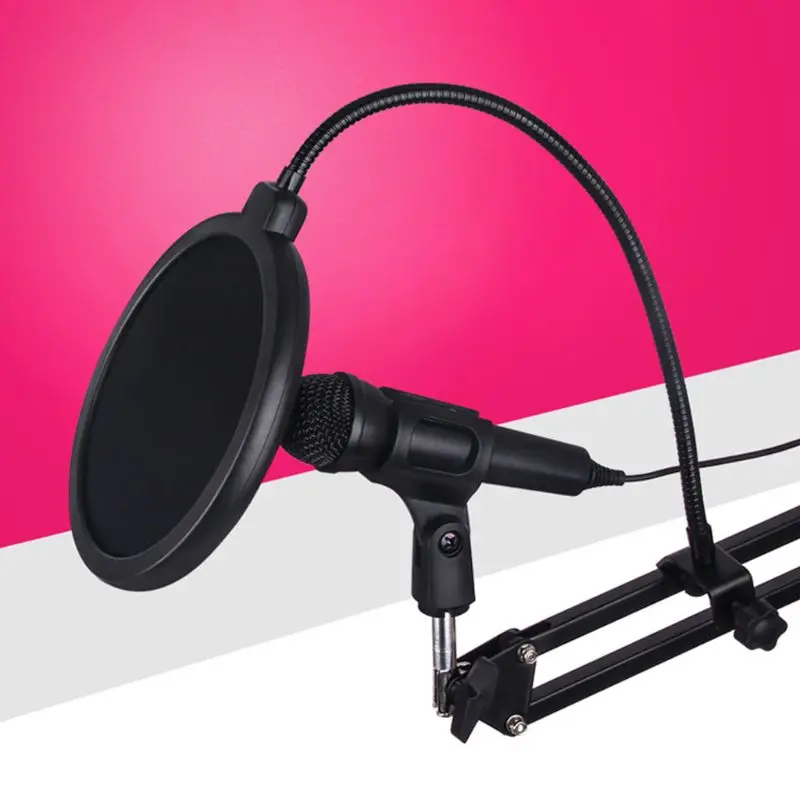 

Anti Spray Cover Recording Studio Microphone Pop Filter Mic Wind Screen Double Layer Mask Shield