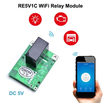 

SONOFF RE5V1C 5V DC Wifi Inching Selflock Switch Remote Control Dry Contact Relay Module Support Alexa Google Home IFTTT
