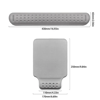 

Memory Foam Keyboard Pad Wrist Mouse Pad Wrists Support Mice Keypad Mat WXTA