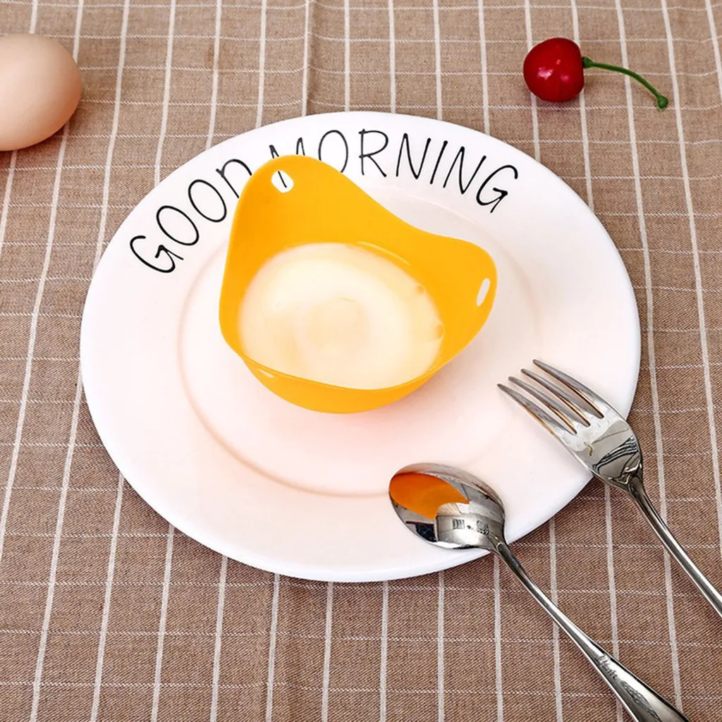 

4x Silicone Egg Cooking Poaching Cups Practical Egg Maker For Microwave