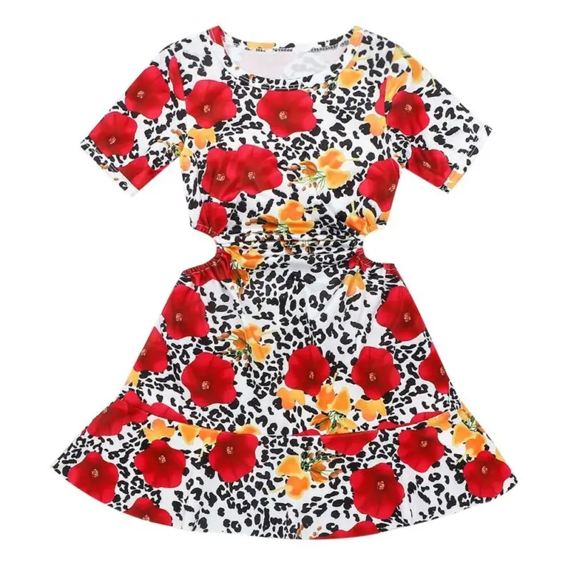 2020 Toddler Kids Baby Girl Floral Dress Ruffles Print Princess Pageant Party A-Line Summer | Детская одежда и обувь
