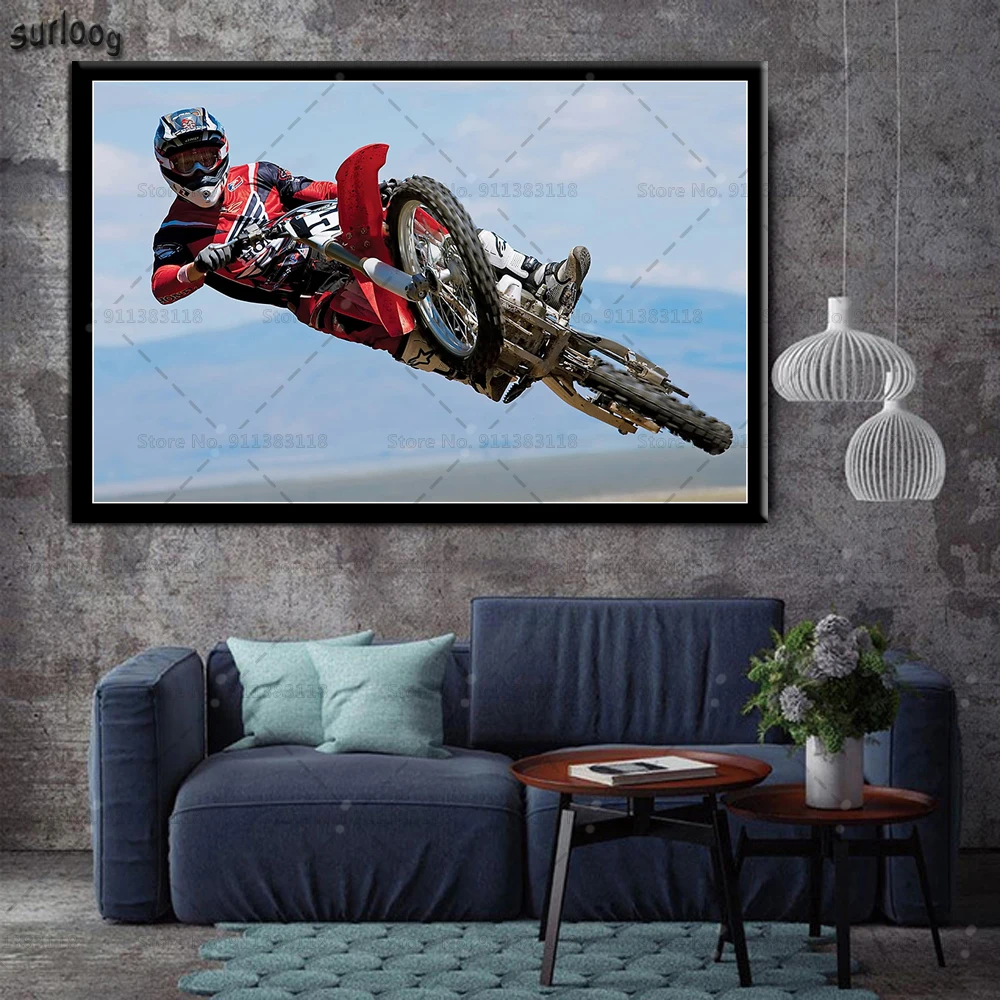 Speed Moto Art mural sur toile Poster Moto Motocross Contemporain Sports  extrêmes Décoration murale Poster Dortoir Décor Peinture Art : :  Cuisine et Maison