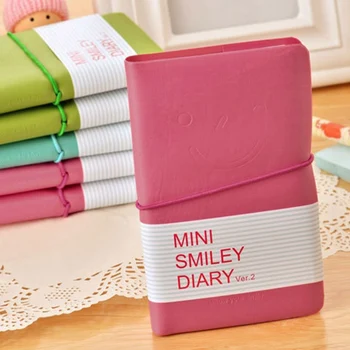 

Hot Sale Cute Mini Diary Notebook Kawaii Memo Book Leather Note Pads Stationery Pocket Book Pocket Diary Random Colors