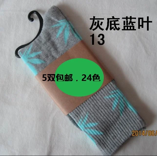 Fashion comfortable high quality cotton socks leaf leaves casual long weed boat socks spring and autumn,winter