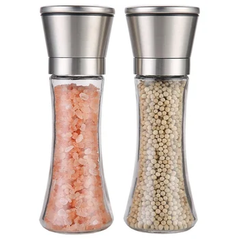 

Pepper Mill 2 pcs Set Adjustable And Easy To Use and Clean Pepper Grinder