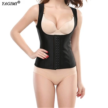 

YAGIMI Women Long Torso Corset Top Waist Trainer Latex Body Shaper Slimming Shapewear Tummy Control Belt Butt Lifter Plus Size