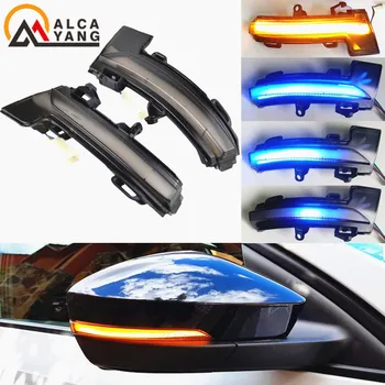 

Yellow Blue Dynamic LED Turn Signal Blinker Mirror flasher Light For Skoda Octavia Mk3 A7 5E 2014 2015 2016 2017 2018 2019