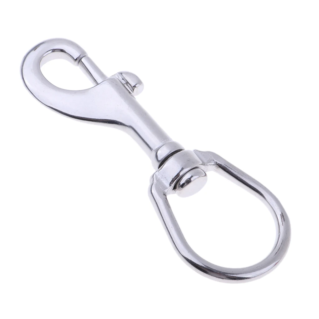 Diving Clips, Stainless Steel Swivel Eye Snap Hook Dive Single Ended Swivel Eye Bolt Hook Buckle Dog Clip Gear Equipment 101mm