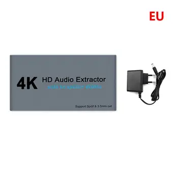 

4K Splitter One In Two Out AUX Extractor In 3.5mm Stereo Converter Adapter