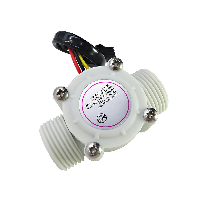 1/4" 3/8" 1/2" 3/4" Water Flow Sensor 1.75MPa Hall Sensor Turbine Flowmeter DC5~18V Measure Flow Medium
