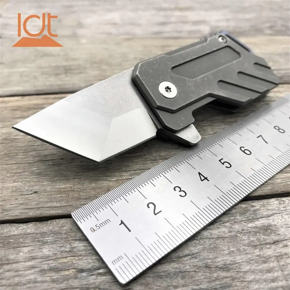 Gray handle LDT большой Bean подшипник кемпинг нож S35VN лезвие титановая ручка наружные складывающиеся ножи пакет нож Охота выживания EDC инструменты - Color: Gray handle