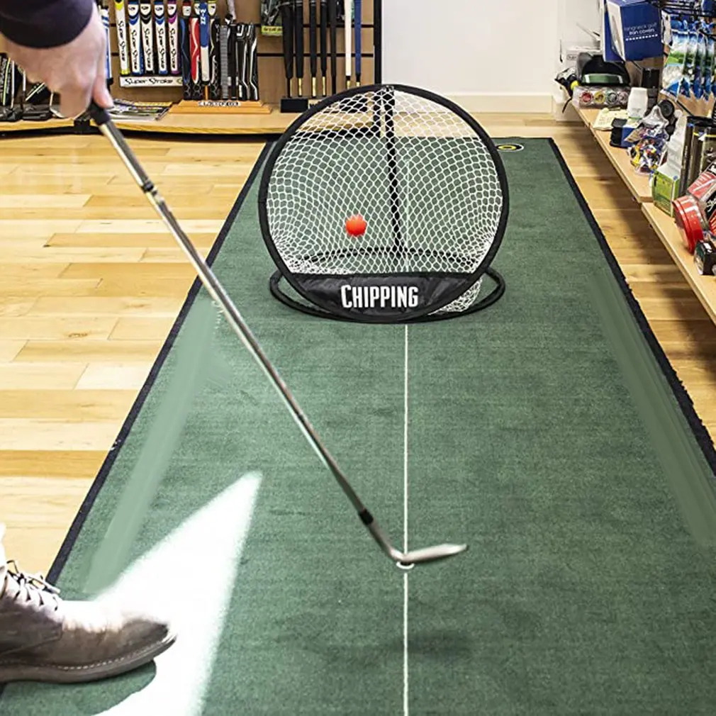 

Golf Chipping Pitching Practice Net Indoor Outdoor Pop up Training Aid Tool Metal Memory Storage Easy Foldable with Carry Bag