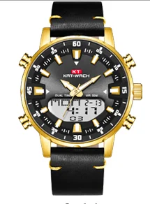 KAT-WACH Brand New Fashion Trend Big Dial Men's Watches Multifunctional Dual Display Quartz Electronic Watch Relogio Masculi 