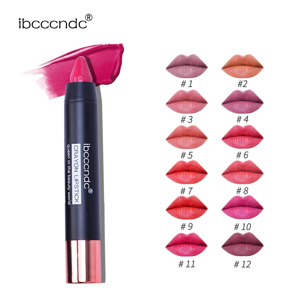 3.5g Matte Lipstick 12 Colors Lip stick Lip Tint Matte Velvet 24h Long Lasting Lip Gloss Crayon Lip Balm Lip Makeup Cosmetic