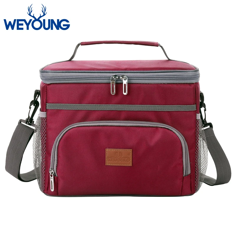 Branded 15L Blue Red Insulated Thermal font b Cooler b font Lunch box font b bag