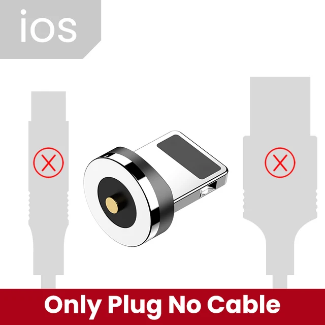 Elough 540 Rotate Magnetic Cable Fast Charging Magnet Charger Micro USB C Type C Cable For iPhone Xiaomi Mobile Phone Wire Cord Only iOS Plug