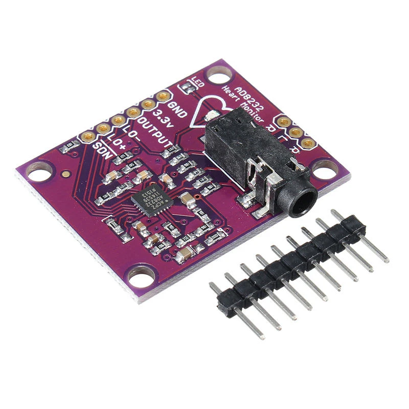 HJXY AD8232 ECG physiological measurement pulse heart monitoring sensor module for Arduino | Компьютеры и офис