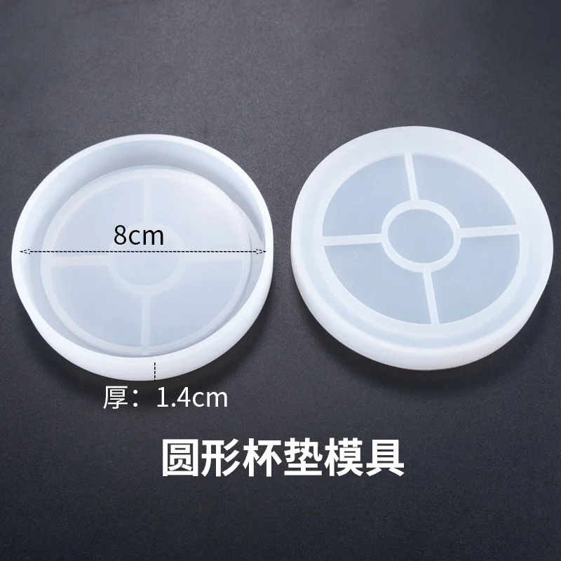 Concrete DIY Crystal Epoxy Resin Molds Handmade Jewelry Round Square Cup Pad Coaster Silicone Mould