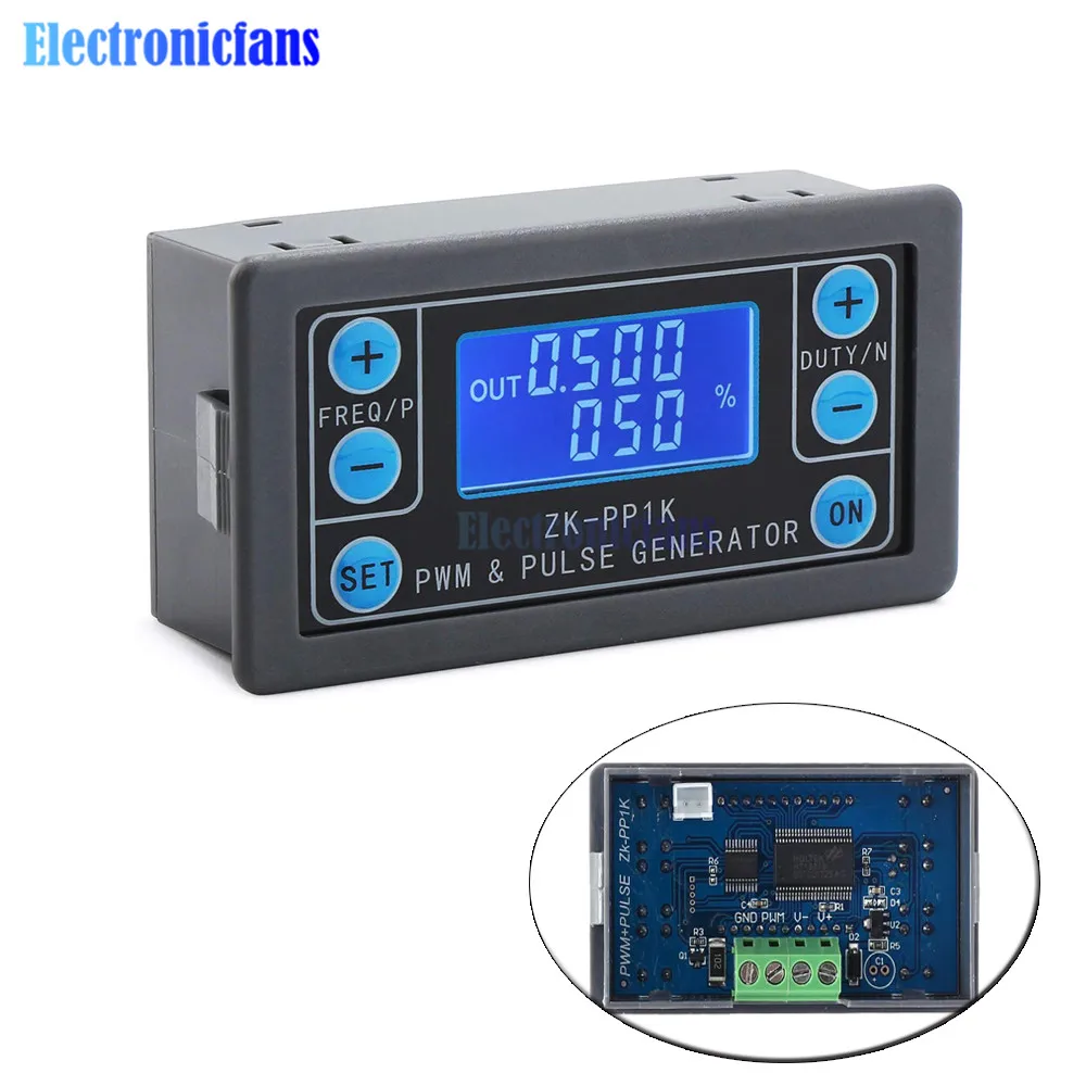 Signal Generator 1-Channel LCD PWM Pulse Frequency Duty Cycle Adjustable Module 