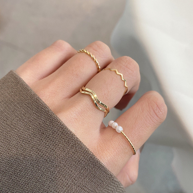 For Women Fashion 2020 Trend Retro Ring On Phalanx Gold Adjustable Metal Dating Party Elegant Wedding Ring Set Jewellery