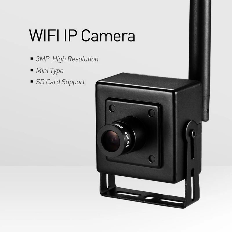 H.265 металлическая мини камера видеонаблюдения поддержка Wi Fi 3MP/1080P P2P слот для SD